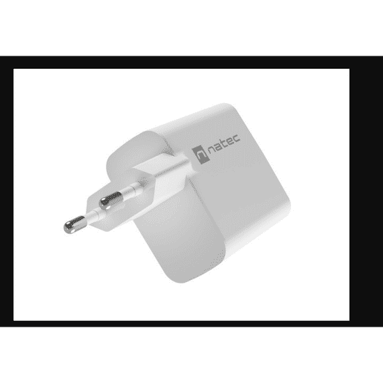 Natec Ribera USB-A / USB-C Hálózati töltő - Fehér (65W) (NUC-2144)