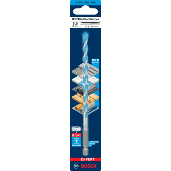 BOSCH Expert HEX-9 MultiConstruction Fúrószár - 6.5x90mm (2608902349)