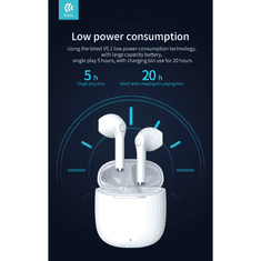 Devia TWS Headset Fehér Joy A13 (130133)