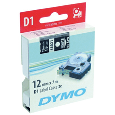 DYMO címke LM D1 alap 12mm fehér betű / fekete alap