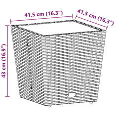 Vidaxl 3 részes barna polyrattan/üveg bisztrógarnitúra párnákkal (3278741)