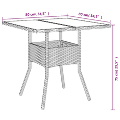 Vidaxl vidaXL3részes fekete polyrattan/akácfa kerti étkezőgarnitúra párnákkal (3278709)