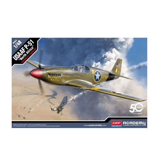 Academy USAAF P-51 North Africa repülőgép műanyag modell (1:48) (12338)