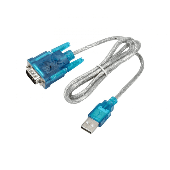 Akyga AK-CO-02 USB Type-A apa - RS-232 apa Adatkábel - Ezüst/Kék (1m) (AK-CO-02)