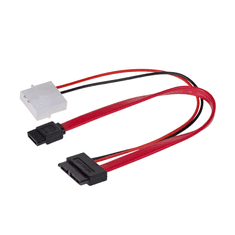 Akyga AK-CA-45 SATA adat + táp - SATA + Molex kábel 0.15m (AK-CA-45)