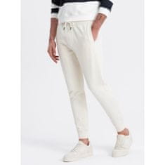 OMBRE Férfi jogger melegítőnadrág krémszínű MDN125475 XXL