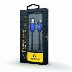 Gembird 8-pin - USB Type-A adat- és töltőkábal 1m kék (CC-USB2J-AMLM-1M-BL) (CC-USB2J-AMLM-1M-BL)