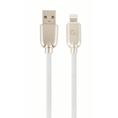 Gembird 8-pin - USB-A adat- és töltőkábel 1m fehér (CC-USB2R-AMLM-1M-W) (CC-USB2R-AMLM-1M-W)