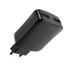 FIXED Travel 2xUSB-A hálózati töltő 24W fekete (FIXC-2U-BK) (FIXC-2U-BK)