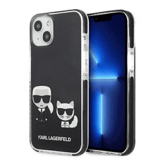 Karl Lagerfeld Karl and Choupette TPE Apple iPhone 13 mini hátlap tok fekete (KLHCP13STPEKCK) (KLHCP13STPEKCK)