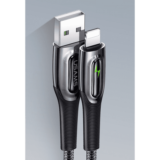 USAMS SJ469USB01 Lightning okos töltőkábel 120cm fekete (1343871) (SJ469USB01)