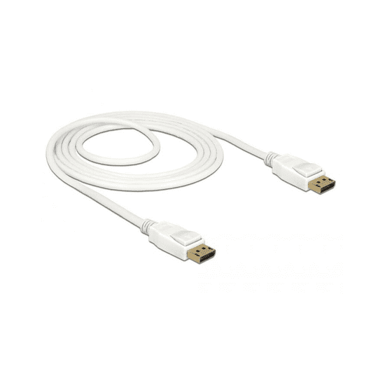 DELOCK Kabel DP 1.2 -> DP St/St 1.5m weiß 4K 60Hz (85509)