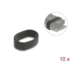 DELOCK 18409 gumigyűrű M.2 SSD és hűtőborda összefogására 10db fekete (delock18409)
