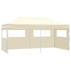 Vidaxl krémszínű összecsukható pavilon 3 x 6 m 41582