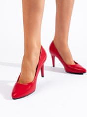 Amiatex Női körömcipő 108359 + Nőin zokni Gatta Calzino Strech, piros árnyalat, 37