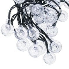 MG Ball Garland napelemes lánc 50 LED 7m, fekete