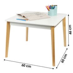 DOCHTMANN Gyermek asztal Judy 60x60x48cm fehér