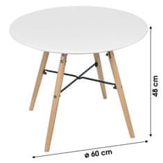 DOCHTMANN Gyermek asztal Jena fehér 60x48cm