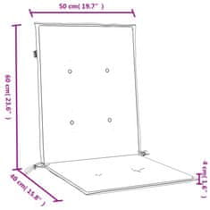 Vidaxl 6 db melange antracit szövet háttámlás székpárna 100x50x4 cm 4002444