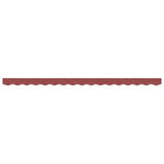 Vidaxl burgundi vörös csíkos pótszövet napellenzőszegélyhez 4 m 367776