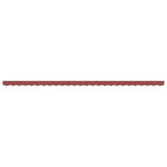 Vidaxl burgundi vörös csíkos pótszövet napellenzőszegélyhez 6 m 367779