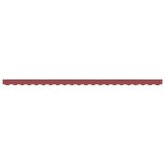 Vidaxl burgundi vörös csíkos pótszövet napellenzőszegélyhez 5 m 367778