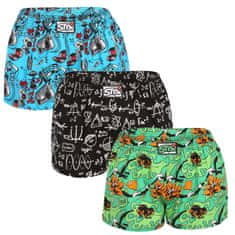 Styx 3PACK női klasszikus boxeralsó art klasszikus gumi multicolour (3K15782) - méret M