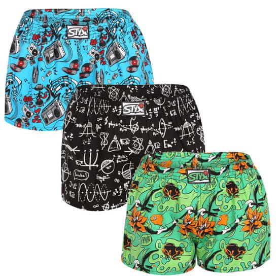 Styx 3PACK női klasszikus boxeralsó art klasszikus gumi multicolour (3K15782)