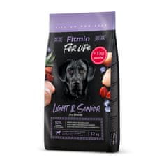Fitmin For Life Light & Senior eledel kutyák számára, 12 kg + 1 kg