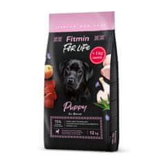 Fitmin For Life Puppy eledel kölyökkutyák számára, 12 kg + 1 kg