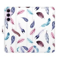 iSaprio Colorful Feathers flip tok Samsung Galaxy A35 5G