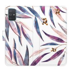 iSaprio Ornamental Leaves flip tok Samsung Galaxy A71