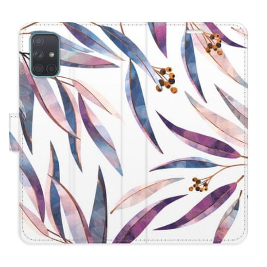 iSaprio Ornamental Leaves flip tok Samsung Galaxy A71