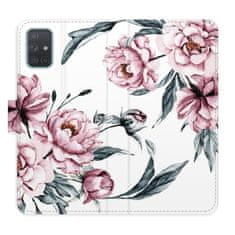 iSaprio Pink Flowers flip tok Samsung Galaxy A71