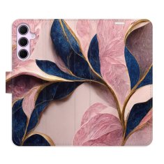 iSaprio Pink Leaves flip tok Samsung Galaxy A35 5G