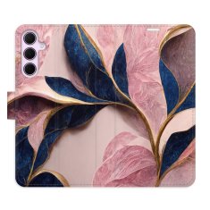iSaprio Pink Leaves flip tok Samsung Galaxy A55 5G