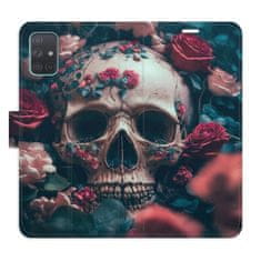 iSaprio Skull in Roses 02 flip tok Samsung Galaxy A71