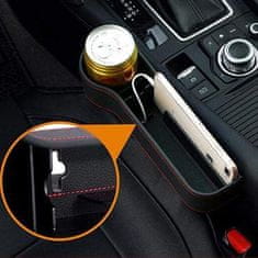 PrimePick 2 részes autós tároló tartó készlet, az autóban a vezetőülés mellett elhelyezett szervező, plusz fiókos hely az autóban italoknak, mobiltelefonnak, kulcsoknak, kártyáknak, CarBox