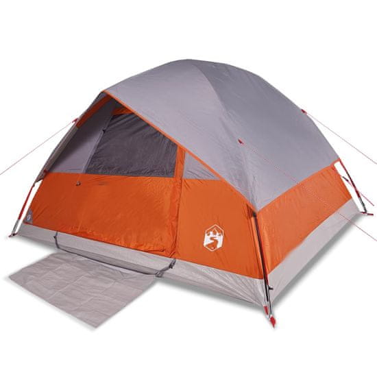 Vidaxl 6 személyes narancssárga vízálló kupolás családi sátor 94705