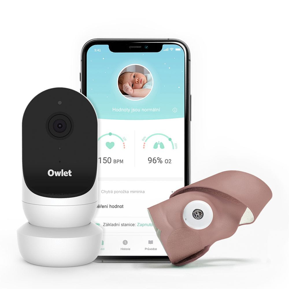   Owlet Smart Sock és Camera Cam 2 & Smart Sock 3 Duo - Dusty Rose