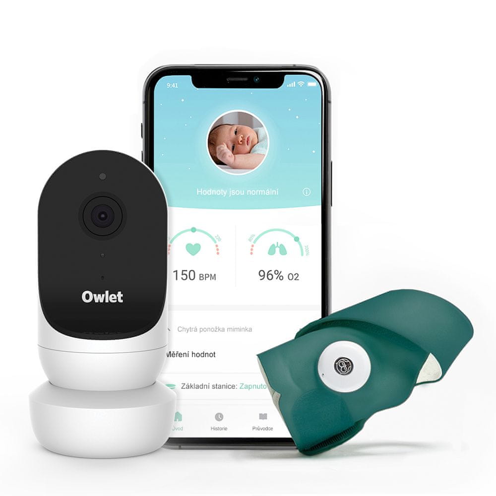   Owlet Smart Sock és Camera Cam 2 & Smart Sock 3 Duo - Mélytengeri zöld