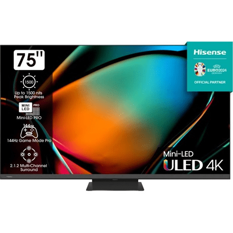 Hisense 75U8KQ 4K UHD Smart Mini-LED ULED televízió, sötétszürke, 189 cm (75U8KQ)