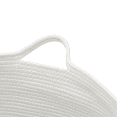 Vidaxl szürke és fehér pamut szennyeskosár Ø55 x 36 cm (358469)