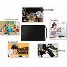 Netscroll Okos digitális LCD grafikai táblagép rajzoláshoz és íráshoz, grafikai táblagép tollal, a gyermek ír és töröl igény szerint, papírcsomagok felhasználása nélkül, gyermek rajztáblagép, TabletArt