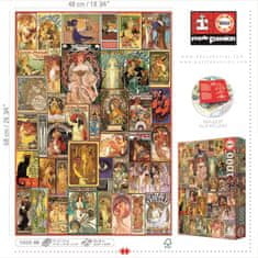 EDUCA Puzzle Collage szecessziós plakátokból 1000 darab