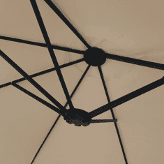 Vidaxl tópszínű dupla tetős napernyő 449x245 cm