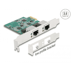 DELOCK PCI Express x1 kártya - 2 x RJ45 2,5 Gigabit LAN (88101) (del88101)