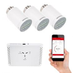 Secutek  Smart WiFi SSW-SEA801DF és átjárókészlet intelligens termosztatikus fejekből 3x Termosztatikus fej + 1x Gateway