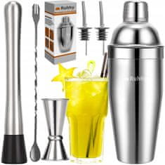 Ruhhy Inox 6 részes pultos koktélkészlet 700ml