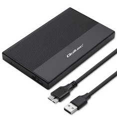 Qoltec Quoltec 52277 2,5" USB 3.0 Külső HDD/SSD ház - Fekete (52277)